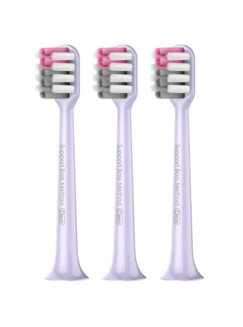 Насадки сменные для зубной щетки Xiaomi Dr.Bei Sonic Electric Toothbrush Head (3 шт.) Violet/Gold