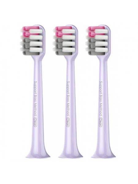 Насадки сменные для зубной щетки Dr.Bei Sonic Electric Toothbrush Head (3 шт.) Violet/Gold