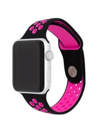 Ремешок для Apple Watch 38/40мм Nike силиконовый Черный/розовый