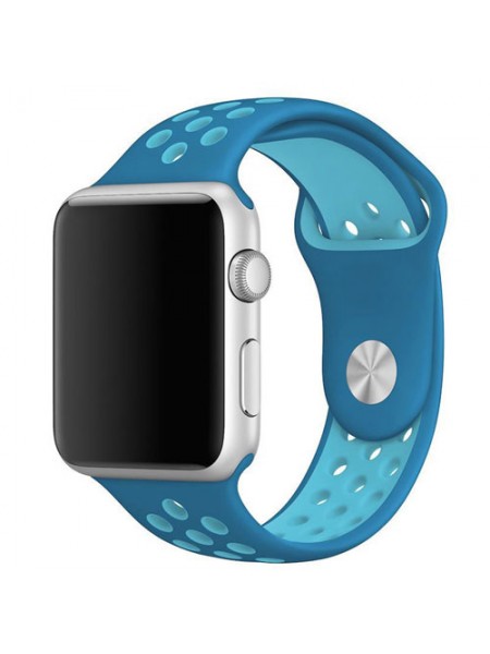 Ремешок для Apple Watch 42/44мм Nike силиконовый Синий/голубой