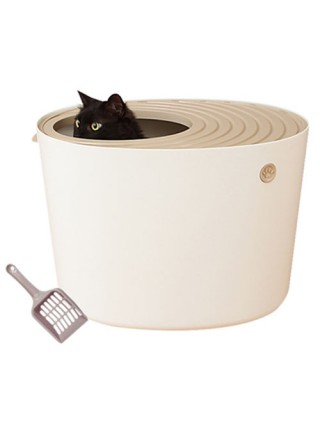 Лоток для кошек Xiaomi Iris Top Entry Cat Litter Box with Cat Litter Scoop White