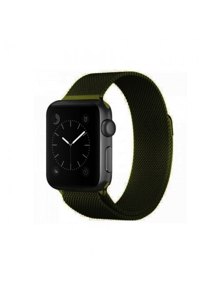 Ремешок для Apple Watch 38/40мм size S плетеный (без застежки) Зеленый