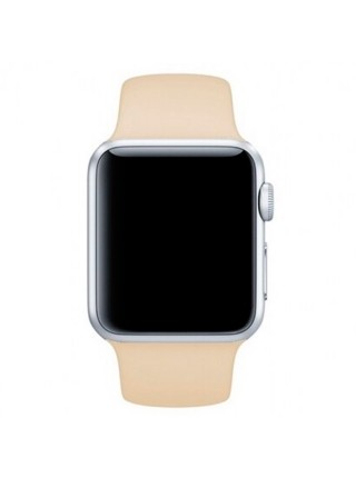 Ремешок для Apple Watch 42/44мм силиконовый Молочный
