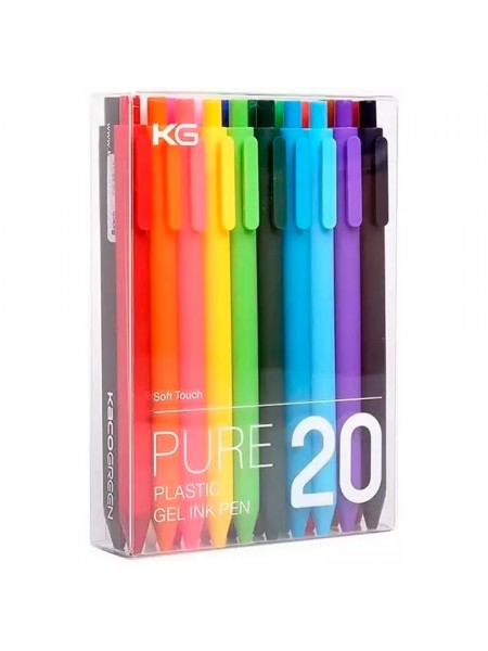 Набор гелевых ручек KACO Pure Plastic Gel Ink Pen 20 Colors