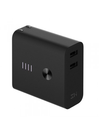 Зарядное устройство Xiaomi 2 USB + Power Bank ZMI APB01A (5200 mAh) Black