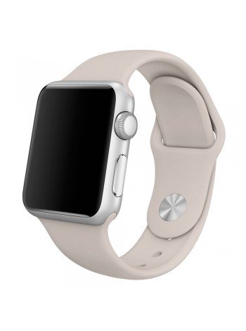 Ремешок для Apple Watch 42/44мм силиконовый Светло-серый