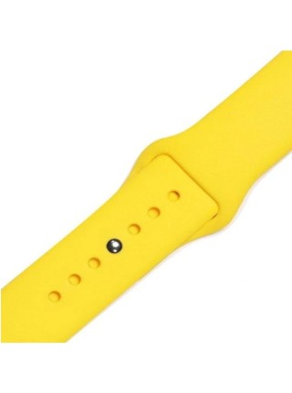 Ремешок для часов 20мм силиконовый кнопка Желтый