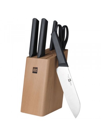 Набор ножей с подставкой Kitchen Stainless Steel Knife Set 6in1 (HU0057)