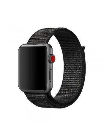 Ремешок для Apple Watch 38/40мм size L плетеный (без застежки) Черный