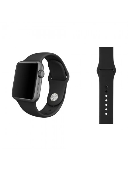 Ремешок для Apple Watch 38/40мм текстурный силиконовый Черный