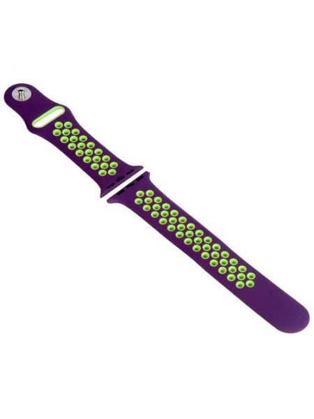 Ремешок для Apple Watch 38/40мм Nike силиконовый Фиолетовый/зеленый