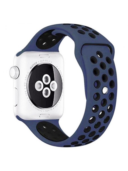 Ремешок для Apple Watch 38/40мм Nike силиконовый Темно-синий/черный
