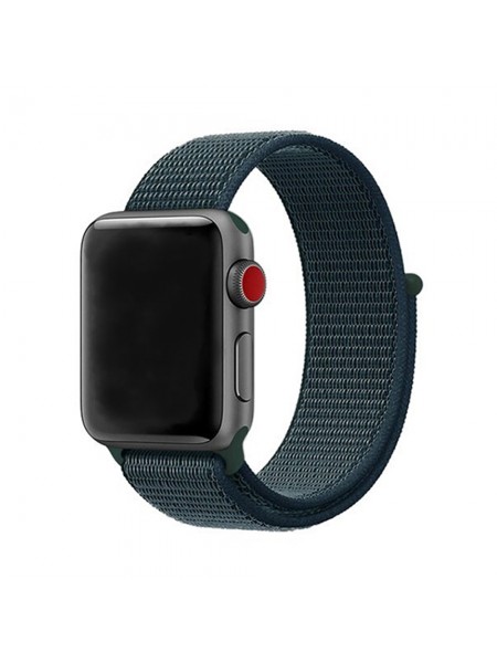 Ремешок для Apple Watch 38/40мм size M плетеный (без застежки) Синий