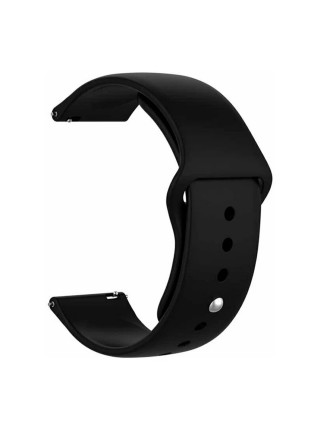 Ремешок для часов 22мм силиконовый кнопка Черный