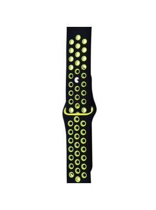 Ремешок для Apple Watch 38/40мм Nike силиконовый Черный/зеленый