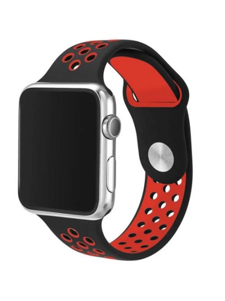 Ремешок для Apple Watch 38/40мм Nike силиконовый Черный/красный