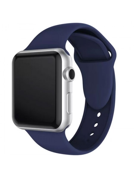 Ремешок для Apple Watch 38/40мм силиконовый Темно-синий