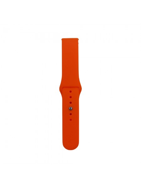Ремешок для часов 20мм силиконовый кнопка Оранжевый