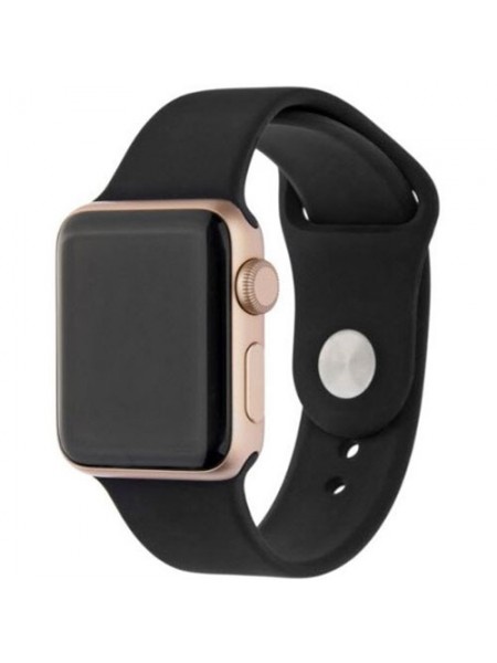 Ремешок для Apple Watch 38/40мм силиконовый Черный